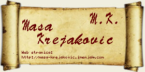Maša Krejaković vizit kartica